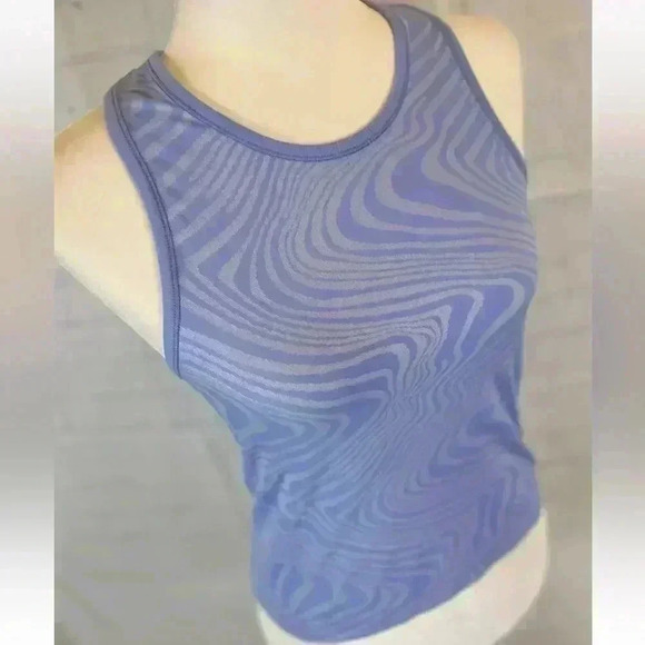 Athleta Momentum Seamless Stretch Racerback Tank Top Periwinkle Athletic Size L - Picture 11 of 13